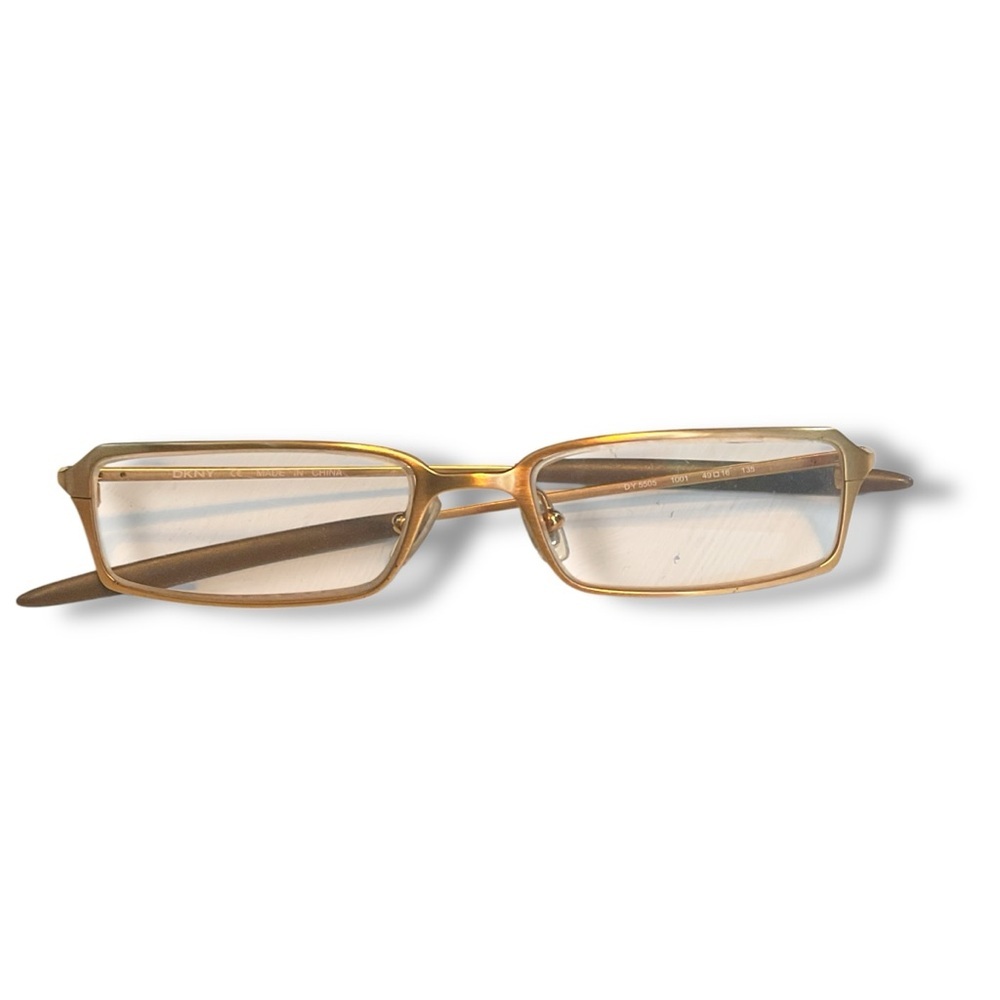 DKNY Glasses Frames Only DY 5505‎ 1001 49-16-135 Gold Rectangle Eyeglasses